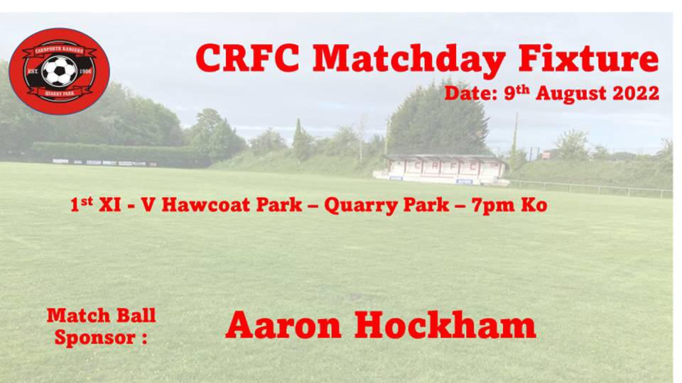 Carnforth Rangers FC (@CarnforthRanger) on Twitter photo 2022-08-08 08:02:16 The August fixtures continue tomorrow night! The 1st XI play their second league game at home against @Hawcoat_ParkFC! Itโs a 7pm Kick Off at Quarry Park, bar is open, match programmes on sale! Proudly sponsored by Aaron Hockham. The August fixtures continue tomorrow night! The 1st XI play their second league game at home against @Hawcoat_ParkFC! Itโs a 7pm Kick Off at Quarry Park, bar is open, match programmes on sale! Proudly sponsored by Aaron Hockham.