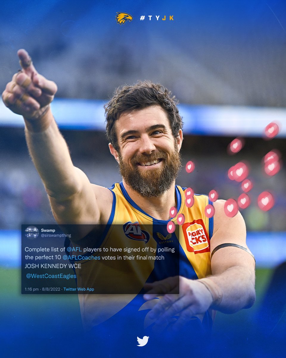 WestCoastEagles's tweet photo. All time great.

#TYJK https://t.co/FOEPpOmLf3