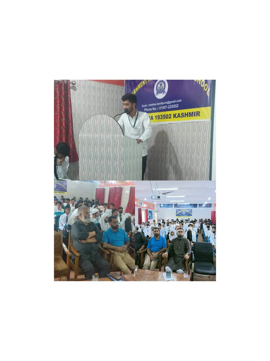 CEOMCBANDIPORA's tweet photo. #CLEAN_GREEN_CAMPAIGN
#ONLY_ONE_EARTH
#PLASTIC_SE_AZADI
MC Bandipora held awareness program at Govt. N. M. Higher Secondary School Bandipora reg. Ban on Single Use Plastic (SUP) @JKHUDD1 @ULBKASHMIR @dcbandipora @dicbandipora @diprjk https://t.co/wzGuSPMfDk