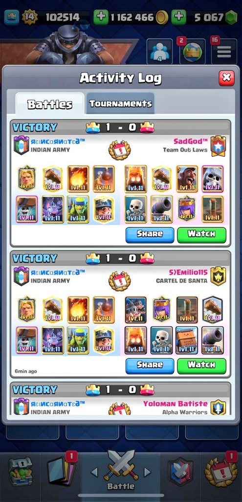 InvincibleCR's tweet photo. Miner Wb God Returns..🔥♥️🇮🇳
20 Wins Challenge
♥️Like and 🔃Retweet appreciated..
#ClashRoyale https://t.co/8DTjGYVU6K