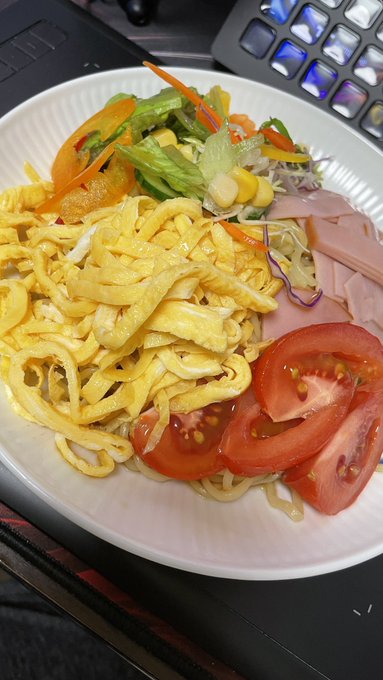 嫁ちゃん作冷やし中華…!!実食🙏 