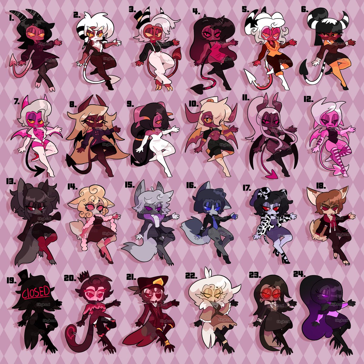 Commandersall's tweet photo. 💙ADOPTS!: all 21$ each! (PayPal!)

💙ALL ARE OPEN EXCEPT #19 

💙DM ME TO CLAIM!!
(will provide separates that are more HQ!)

#adopt #adoptable #helluvabossoc #hazbinhoteloc #hazbinhotel #helluvaboss #hazbinhoteladopt #helluvabossadopt #adopts #adoptable https://t.co/K3fhDFrkl0
