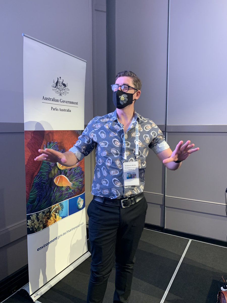 Maria Vozzo (@marialvozzo) on Twitter photo Great #AMSA22 talk by <a href="/dominicmcafee6/">Dr Dominic McAfee</a> (as always!) on the brilliant research he & team are doing on multi species restoration in SA. Perfect #scienceclothes 🦪 shirt as well! Great #AMSA22 talk by <a href="/dominicmcafee6/">Dr Dominic McAfee</a> (as always!) on the brilliant research he & team are doing on multi species restoration in SA. Perfect #scienceclothes 🦪 shirt as well!
