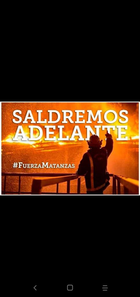 En breve se culminará la instalación de una potente bomba para comenzar a rociar con espuma química ambos tanques. #Cuba #FuerzaCuba #FuerzaMatanzas