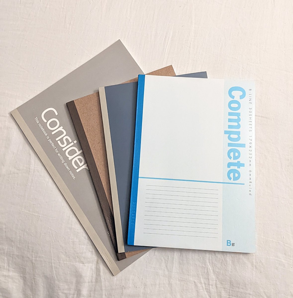 studyqyu's tweet image. got a few notebooks yesterday