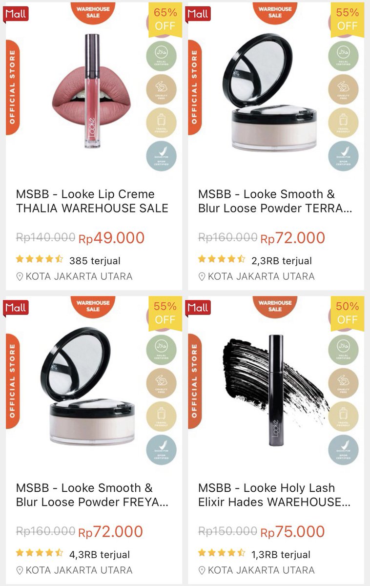 msbb_id's tweet image. Kumpulan skincare, body care, makeup lokal yang worth to buy saat 8.8 di MSBB 🛍🛒
.
.
.
.
Kuatkan amunisi rupiahmu karna banyak racun yang bikin auto checkout⚠️

Pertama, ada cushion Looké yang sering seliwiran dimana-mana lagi diskon miring banget. Yuk dicheckout! 🛒