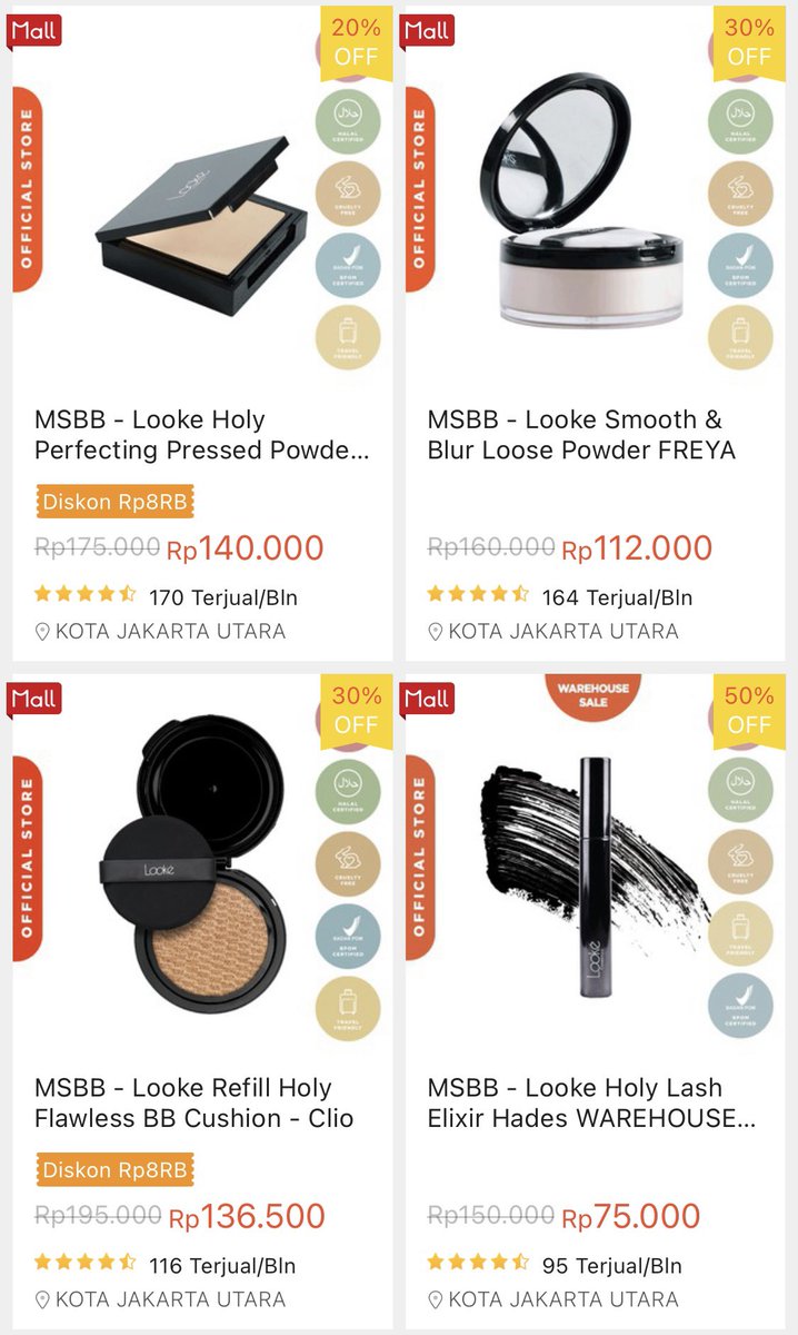 msbb_id's tweet image. Kumpulan skincare, body care, makeup lokal yang worth to buy saat 8.8 di MSBB 🛍🛒
.
.
.
.
Kuatkan amunisi rupiahmu karna banyak racun yang bikin auto checkout⚠️

Pertama, ada cushion Looké yang sering seliwiran dimana-mana lagi diskon miring banget. Yuk dicheckout! 🛒