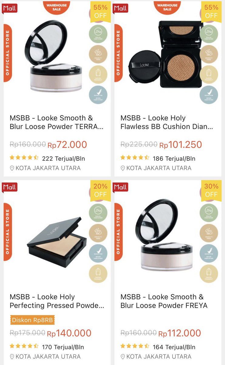 msbb_id's tweet image. Kumpulan skincare, body care, makeup lokal yang worth to buy saat 8.8 di MSBB 🛍🛒
.
.
.
.
Kuatkan amunisi rupiahmu karna banyak racun yang bikin auto checkout⚠️

Pertama, ada cushion Looké yang sering seliwiran dimana-mana lagi diskon miring banget. Yuk dicheckout! 🛒