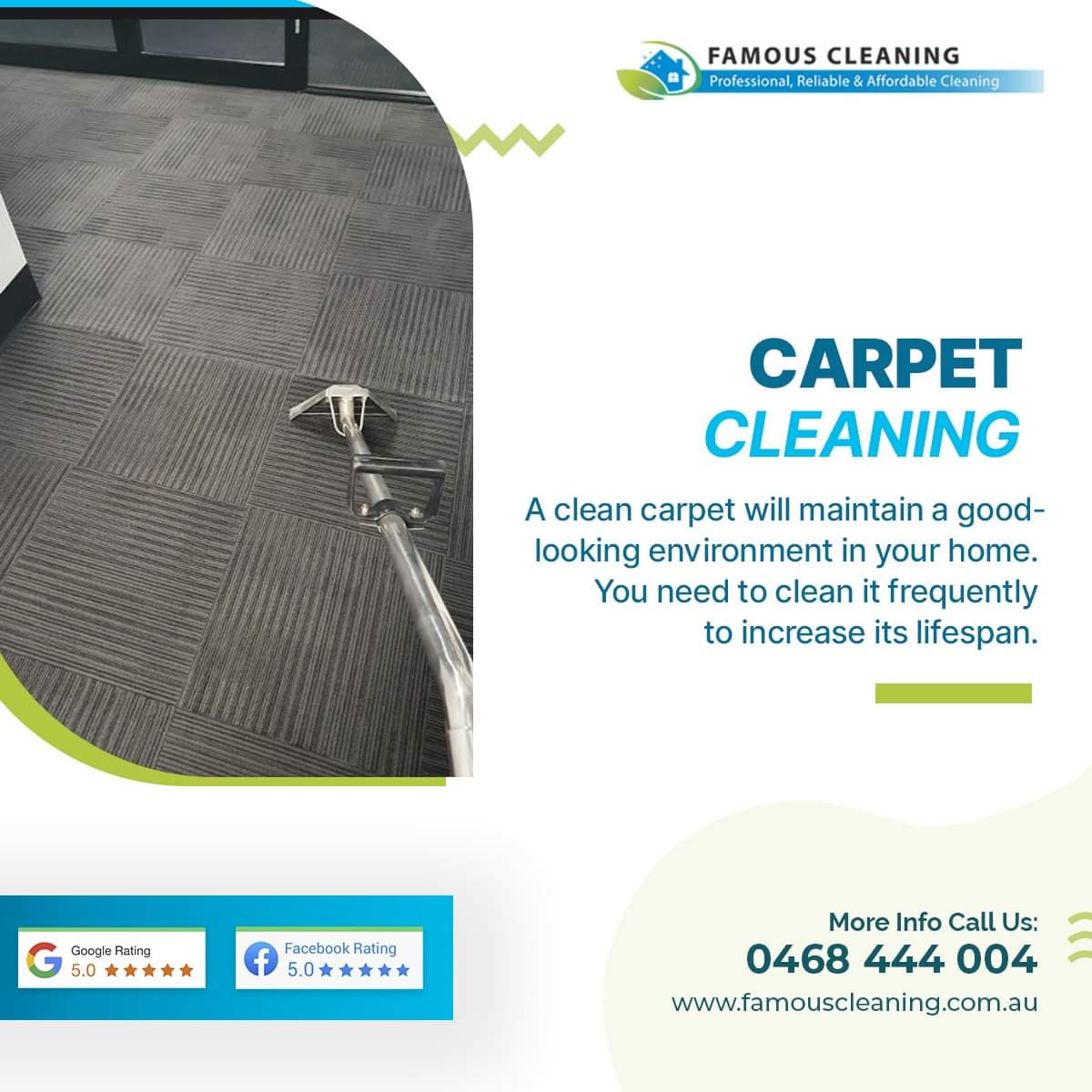 famouscleaning1's tweet photo. BOOK SAME DAY CARPET CLEANING SERVICE NOW!!

Free Quote: https://t.co/nzp9i6HIiA
Call us: 0468 444 004

#famouscleaning #carpetcleaning #carpetcleaninginAdelaide #carpetsteamcleaning #SameDayCarpetCleaning https://t.co/jlUHq5rq9y