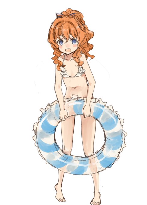 #柳原麻侖生誕祭2022 #はいふり
夏のマロン誕ということでポニテ水着Ver.。 