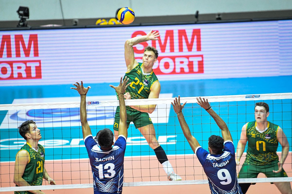 ausvolley's tweet photo. The Men's #Volleyroos 🇦🇺 have opened their #AVCCup tournament in Thailand with a convincing 3:0 (25-17, 25-20, 25-12) win over India 🇮🇳

They'll next face Japan at 3pm AEST on Tuesday 9 August

#Volleyball @AsianVolleyball https://t.co/kgUC5qpofO