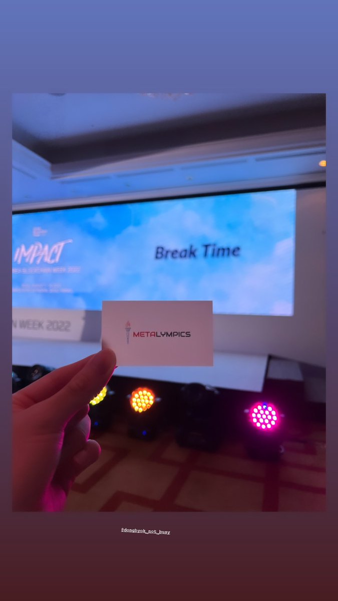 chris_not_busy's tweet photo. I’m at Korea Blockchain Week, representing @metalympics_org. Just within the first half of the day, I met industry leaders, such as @TrueGlobalVCs and @animocabrands. Why Korea? #ESports is always the keyword. Stay tuned for our 🇰🇷 vibe. 

#KBW2022 https://t.co/qLnzCmwngo