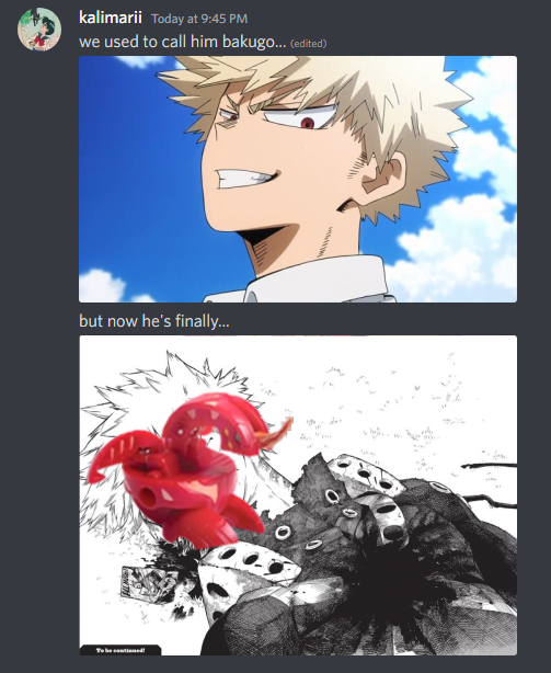 kalimarru's tweet photo. ⚠️MHA SPOILERS⚠️

no srsly ⚠️MHA SPOILERS⚠️

I'm sorry AJWGWAUHYGEu I HOPE THIS MAKES U CHUCKLE TO COPE
#MHA #MHASpoilers #MyHeroAcademia https://t.co/iGL6tVeHxo