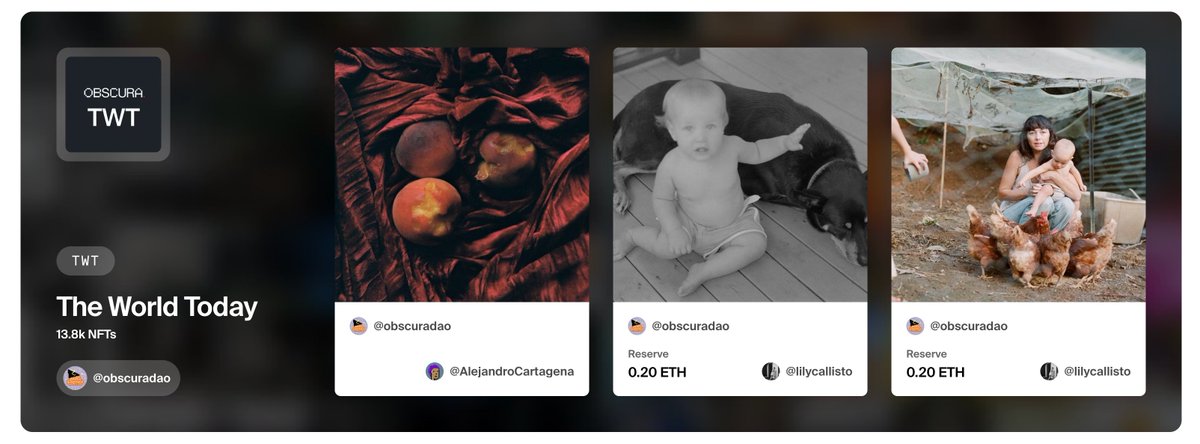 BensonIbeabuchi's tweet photo. "The World Today" collection by @obscuradao @obscuratwt is now on the homepage of @foundation! 🌐
🔥🔥🔥

https://t.co/TnLctenLJ7 

#FoundationNFT #foundationapp https://t.co/RpX8AIS8Sk
