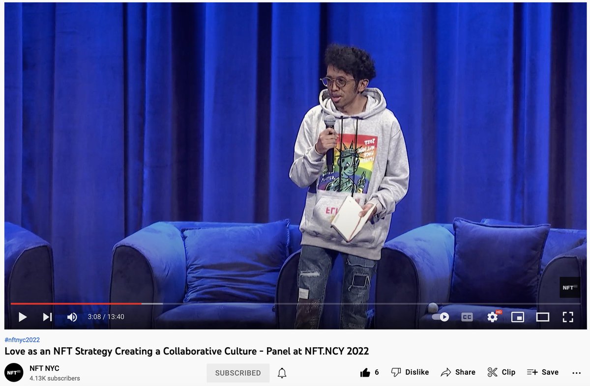 "ถ้ารักในงานที่ทำ ก็จงใช้ความรักเป็นกลยุทธ์"
นี่คือ key takeaway ที่ผมไปพูดที่ NYC สองเดือนก่อนครับ
(มีต่อในเธรด)
youtube.com/watch?v=KxoMP9…
ถ้าเข้าไปชม ผมฝาก like, comment หน่อยน้า 🙃