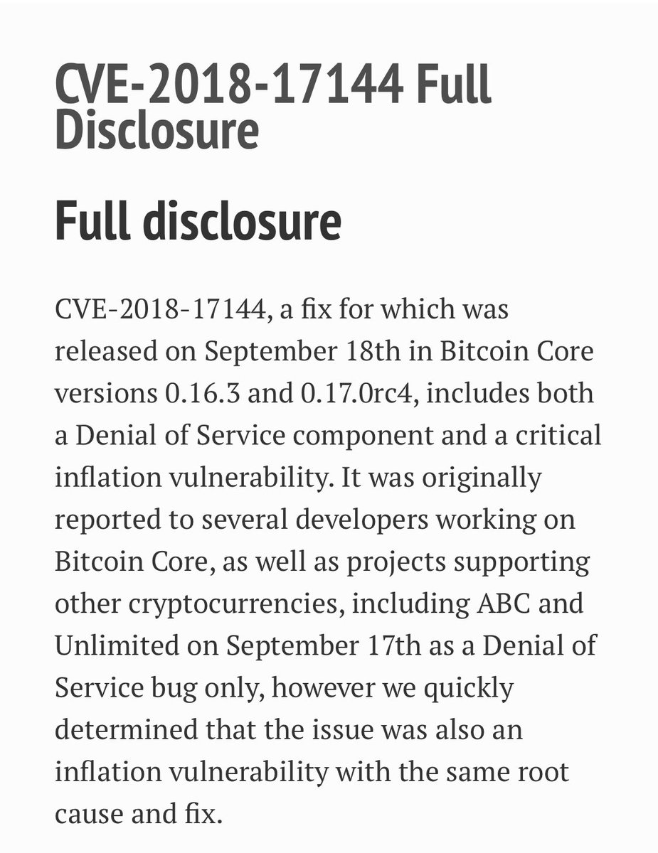 Reminder: Matt Corallo introduced an inflation bug into the #Bitcoin  codebase that could have killed Bitcoin. https://t.co/U0Z2gLSx1e