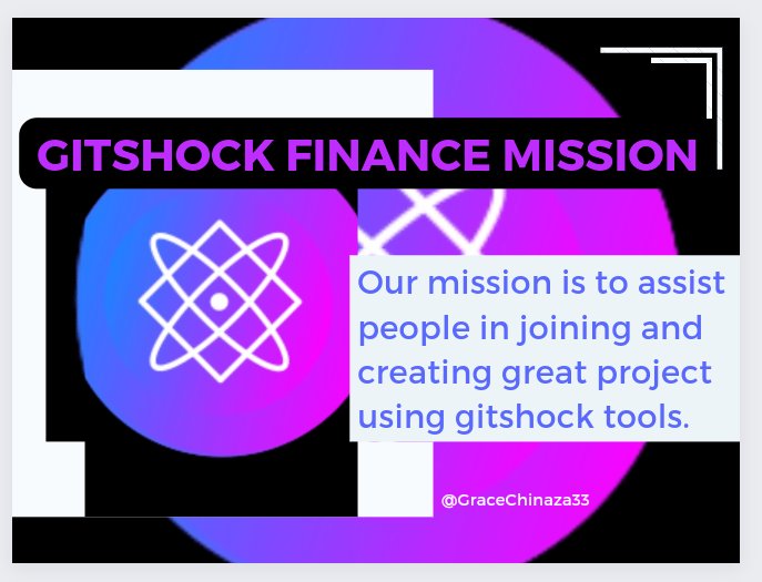 GraceChinaza33's tweet image. Check out our mission 👇
@gitshock have lots of unique features to offer to it&apos;s users😊
#gitshock #GTFX #GTFXARMY #DeFi #Blockchain #metaverse