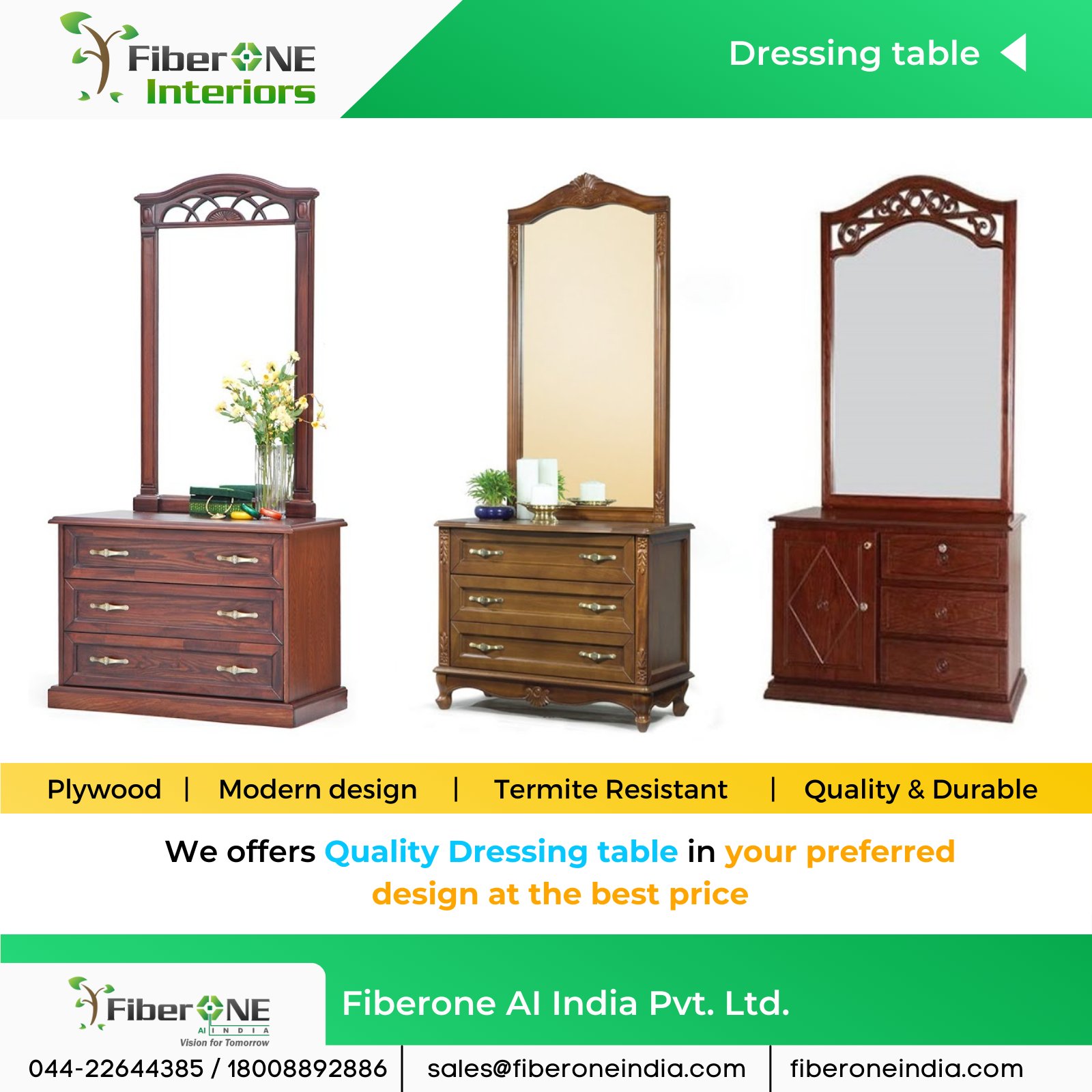 Fiber 2024 dressing table