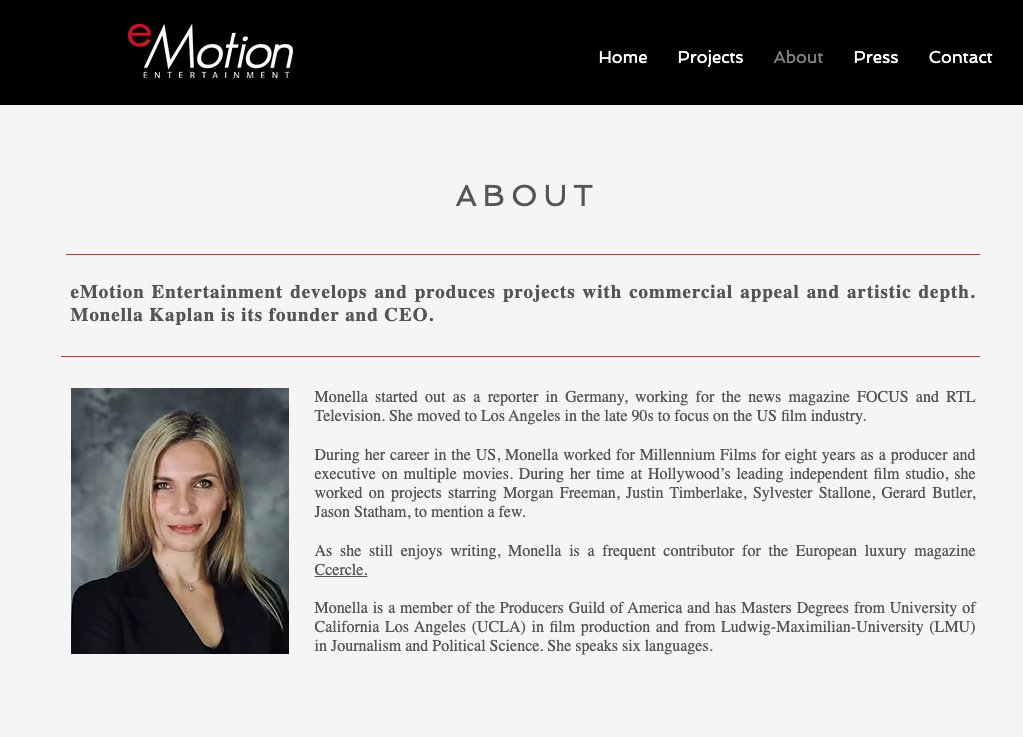 Please welcome Monella Kaplan of eMotion Entertainment as Producer for a potential future film or series for Clementine's Nightmare in partnership with <a href="/pixelatedinkco/">PixelatedInk</a>.  

We are very excited to explore this opportunity as we build our game and brand! 

emotion-ent.com