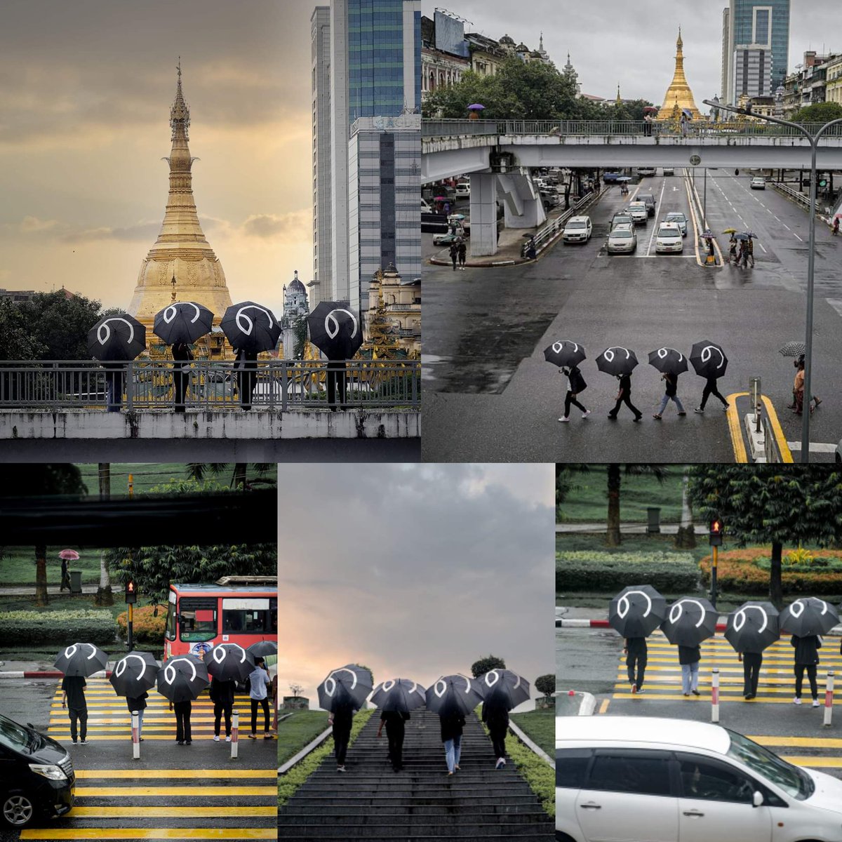 Anti-coup revolutionary strike in Yangon by pro-democracy youths to mark the 34th anniversary of #8888UprisingIn2022.

#2022Aug8Coup #NeverForgiveNeverForget #WhatsHappeningInMyanmar