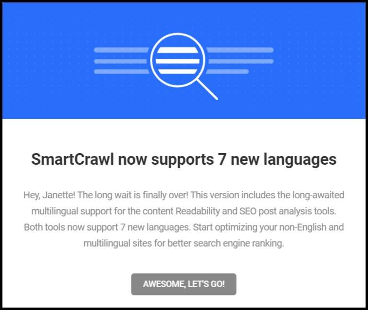 wpnewsio's tweet photo. Multilingual Readability – Yes, We Know It’s All Greek To You, But It Also Reads Well Now Thanks To #SmartCrawl! https://t.co/EAPxc5dGA2

#WordPress #Plugins https://t.co/GlolBwLp28