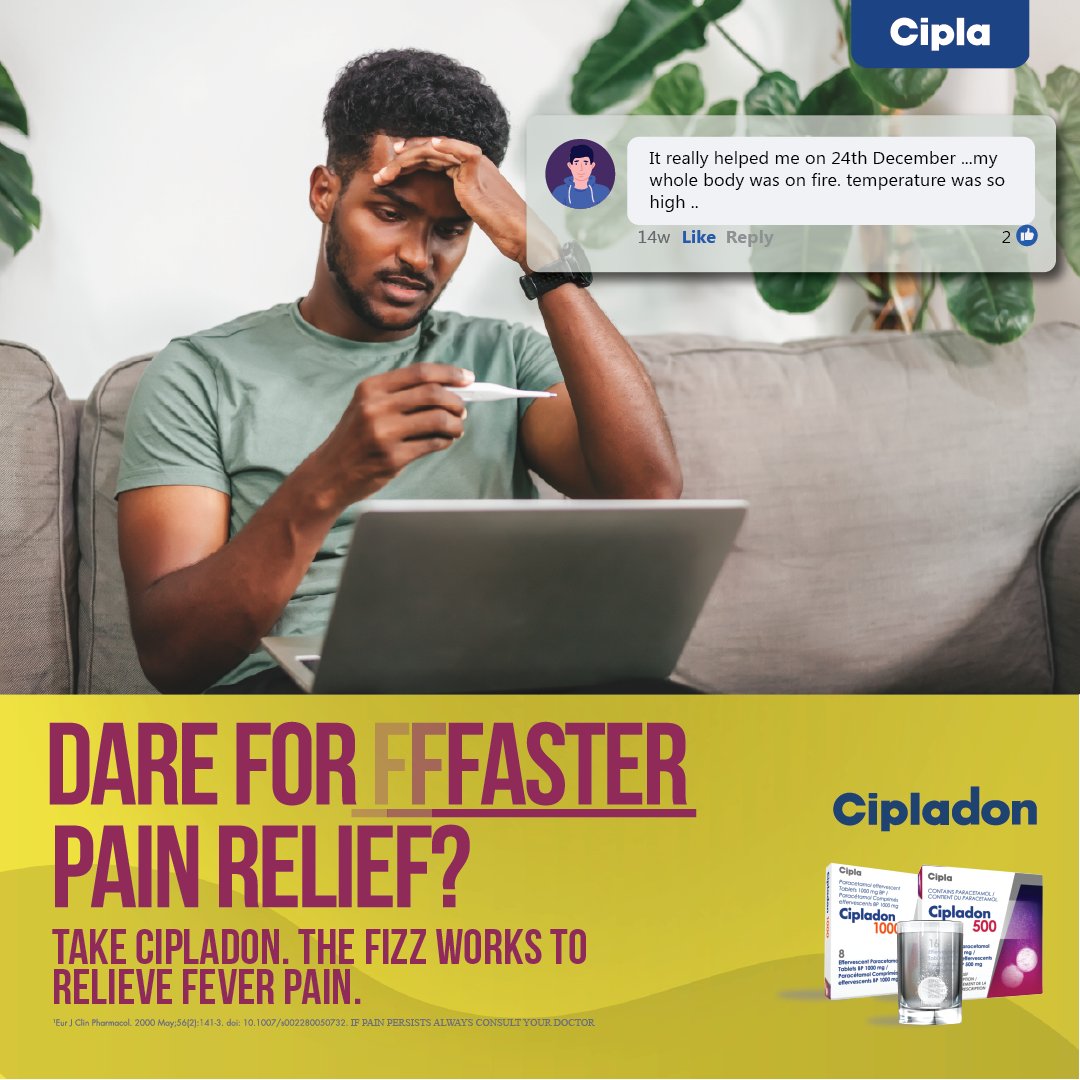 cipladon's tweet photo. Our customers say 🔊 “It really helped me on 24th December my whole body was on fire…”
Take #Cipladon! The fizz works fffaster to relieve #pain and #fever.
If symptoms persist seek medical advice.
#dareforfasterpainrelief #Cipladon #TrytheFIZZ #headacherelief #feverremedies https://t.co/czKQqScUBZ