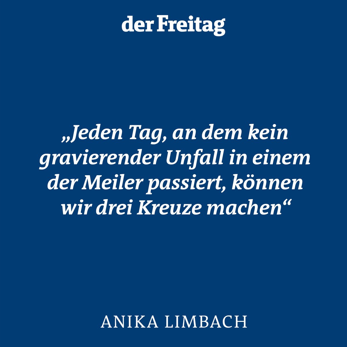 derfreitag's tweet photo. Überall wird über eine #Laufzeitverlängerung der deutschen #Atomkraftwerke diskutiert. Dabei, meint unsere #Autorin, sind die #Meiler gar nicht sicher: 

https://t.co/Y6JkU93o1C

@ausgestrahlt https://t.co/4DiDXntYsH