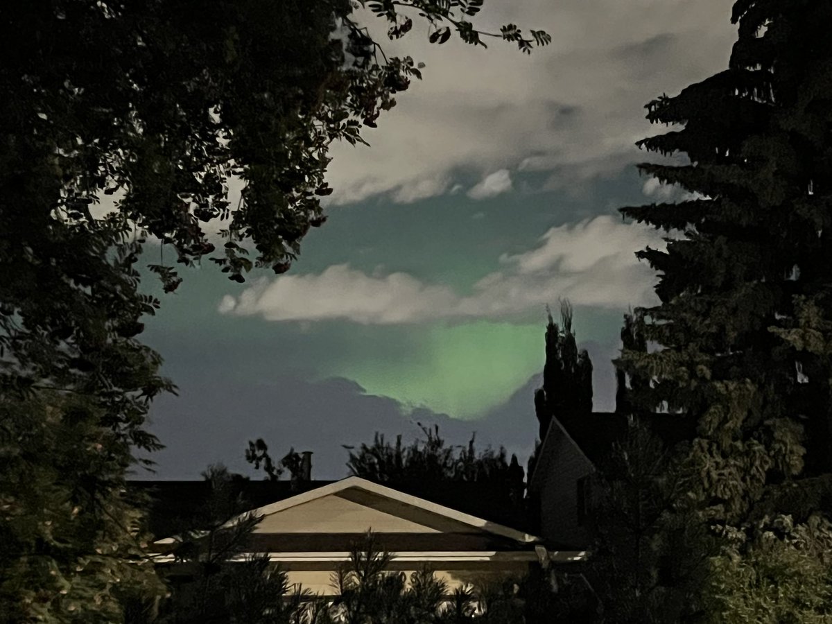 leannechuk's tweet photo. Aurora Alert! South Edmonton!  Tonight 8.7.22 @AuroraNotify @Cathylongo https://t.co/RVHQJ1jAxh