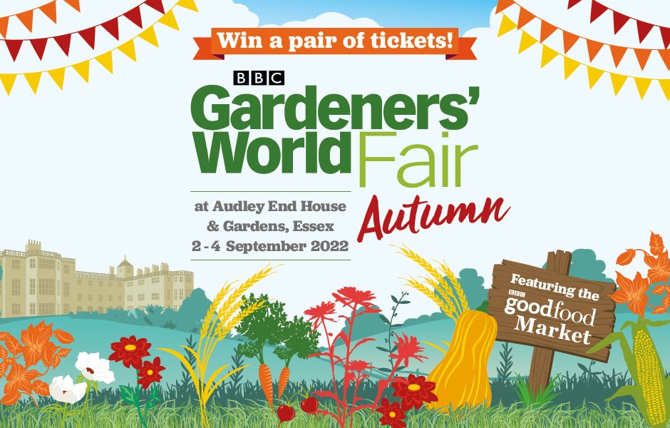 📣 We're giving away 3 PAIRS OF TICKETS to the first ever BBC Gardeners' World Autumn Fair which will be held in the stunning grounds of Audley End House 2-4 September. Enter here: shorturl.at/ijly4 #gardenersworld #gardeningtwitter #saffronwalden