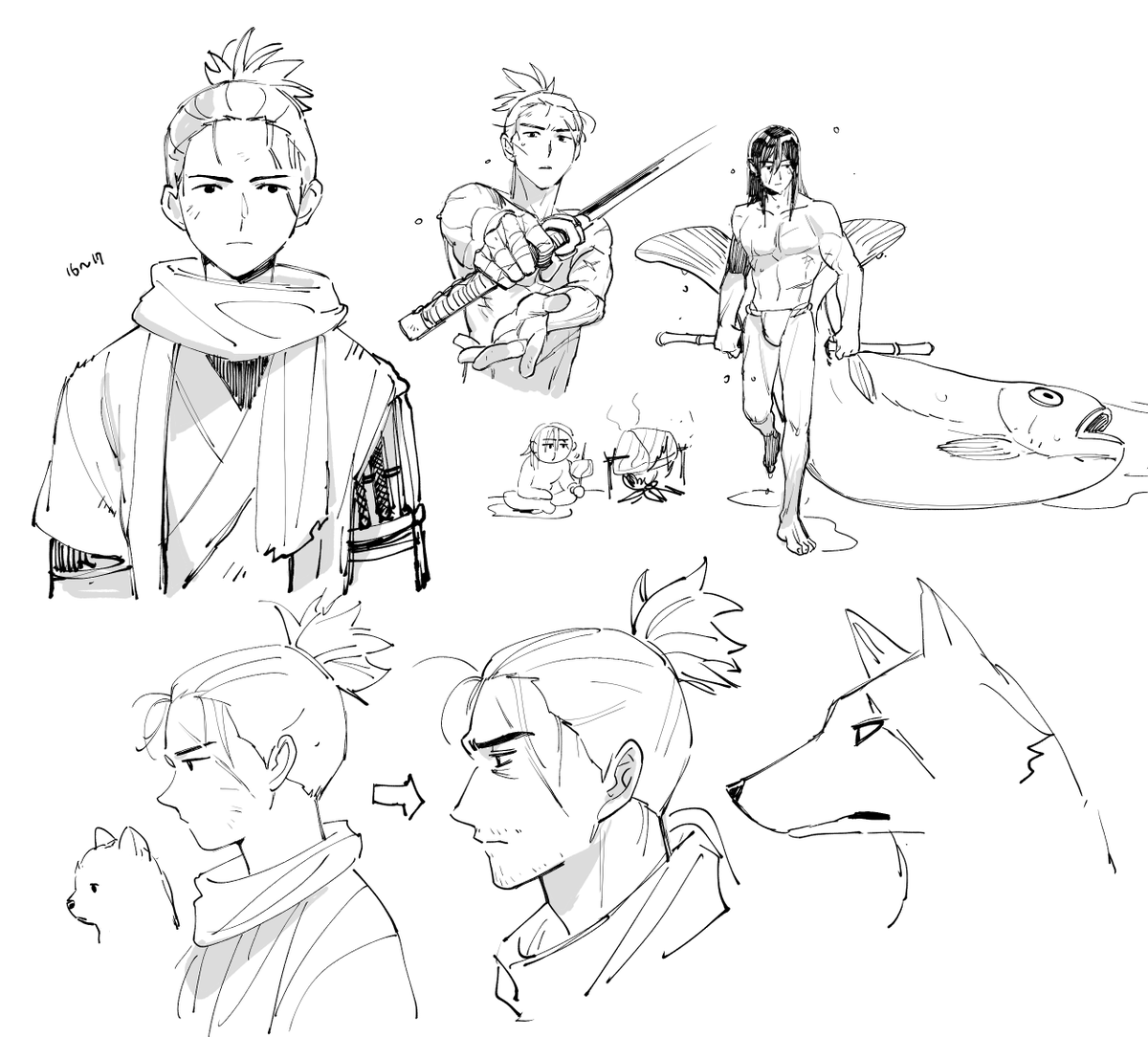 아기늑대 낙서 #SEKIRO 