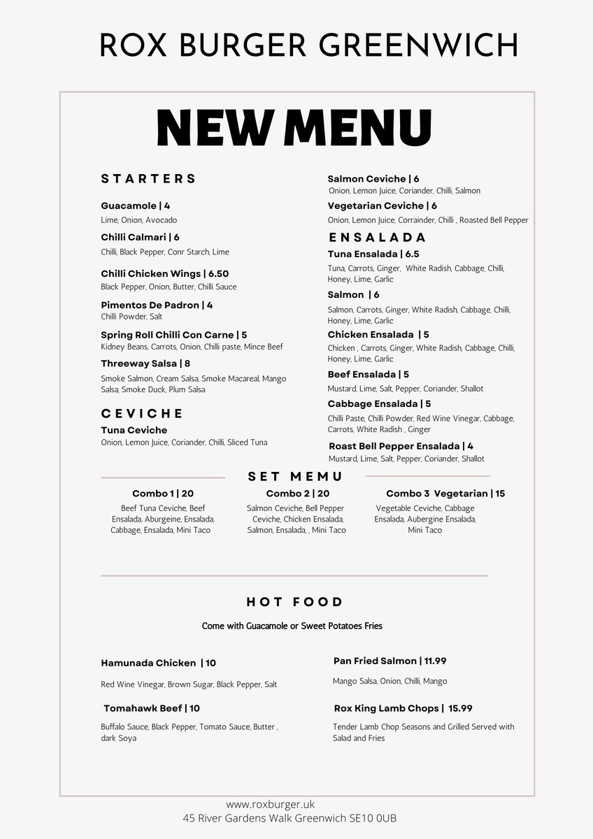 Come check out our new menu. So many delicious new options to choose from...it's time to make another trip to ROX Burger! 
Our team of talented chefs are ready for another mouth-watering delicious dish using only the best seasonal ingredients.