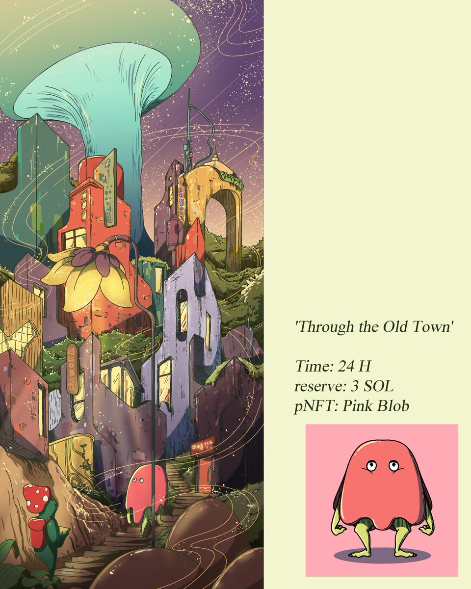 🟢◎Auction on <a href="/formfunction/">Formfunction</a> is up! 🟢

This week, Matabolong is Going Through the Old Town..

Time: 24 H
reserve: ◎3
pNFT: Pink Blob

⏬Link on the comment down below⏬