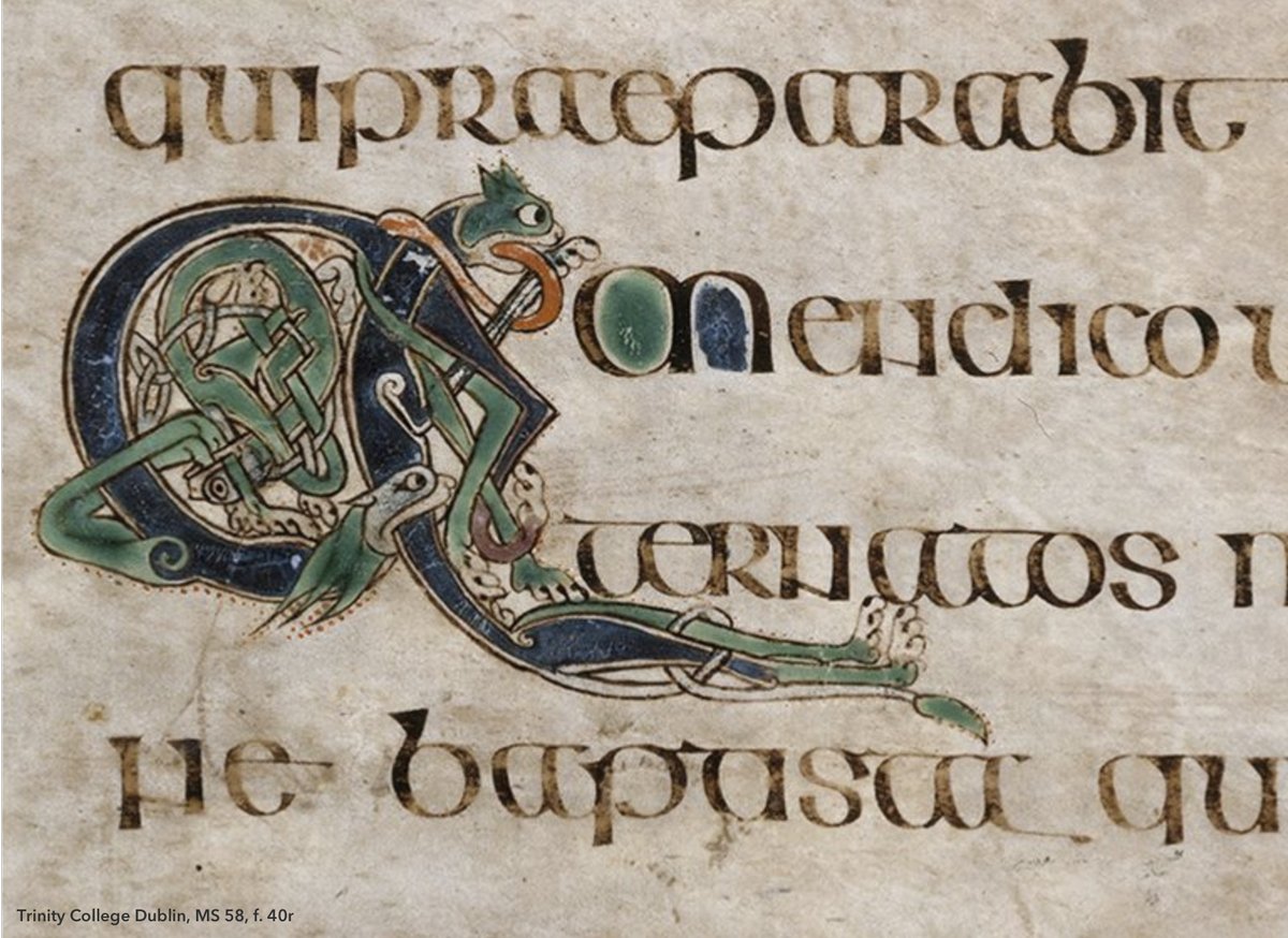 lorraineelizab6's tweet photo. Cat names from Old Irish legal texts:
Bréone = ‘little flame’
Cruibne = ‘little paws’
Glas Nenta = ‘nettle grey’
Méone = ‘little meow’

©Stephanie Lahey. 🎨Book of Kells in @TCDResearchColl. #InternationalCatDay 🐱 https://t.co/Nyj8AuypfZ