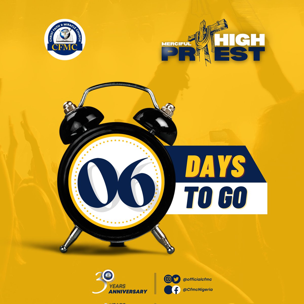 officialcfmc's tweet photo. Much more closer! 
30th
Are you ready to receive the Merciful High Priest?

 #officalcfmc #MERCYfamily #30thbrideconvention #mercyembassy #brideconvention #mercifulhighpriest #CFMC #30th #mercy #CFMCNigeria https://t.co/NWQXpnRaQ6