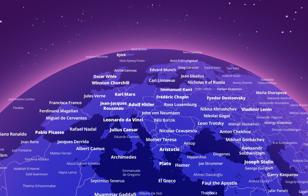 The map about notable people went viral like no other map I've done before. Here's a thread 🧵