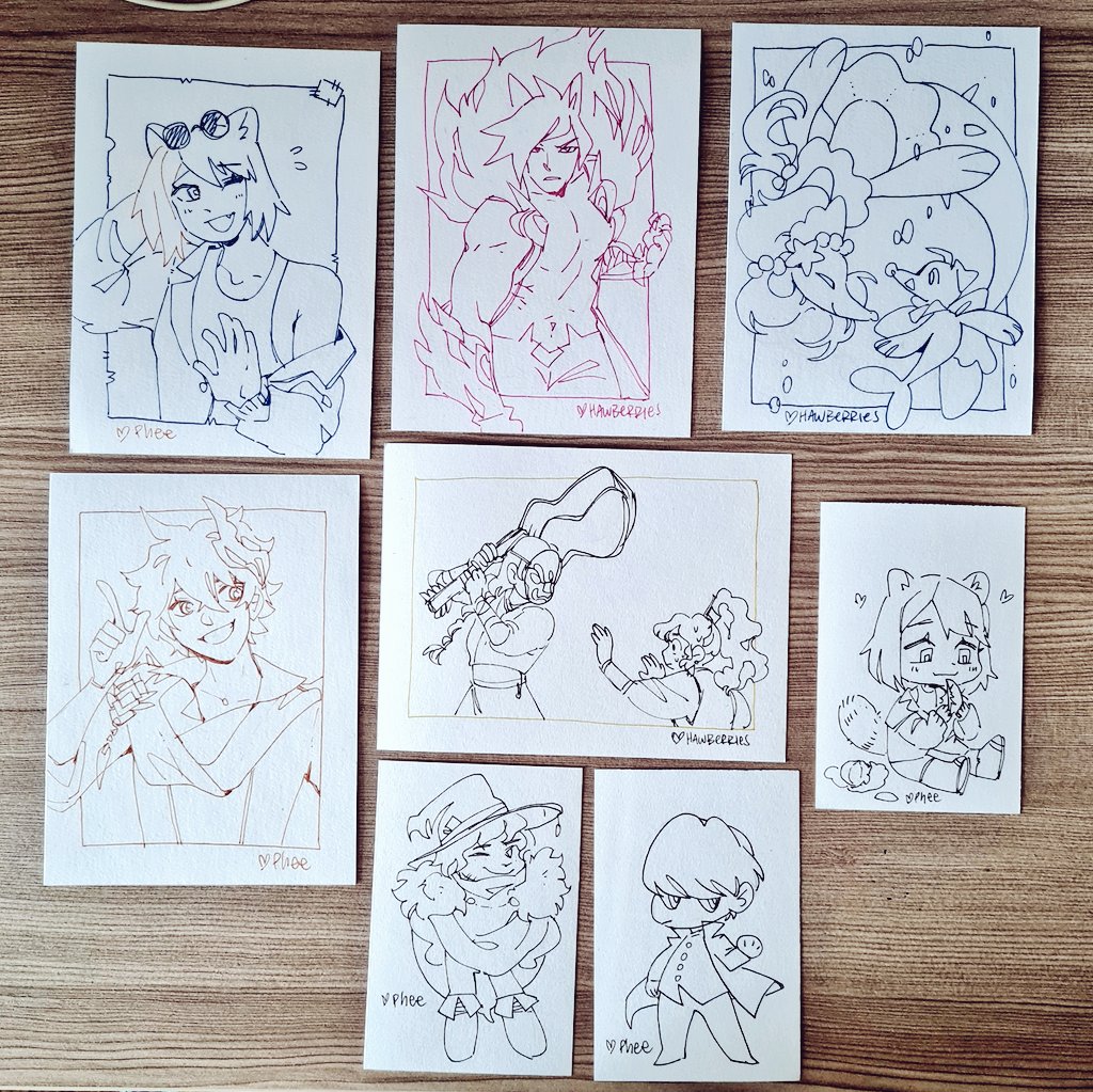 I did take some table commissions over the weekend, here's just a handful of them :3 