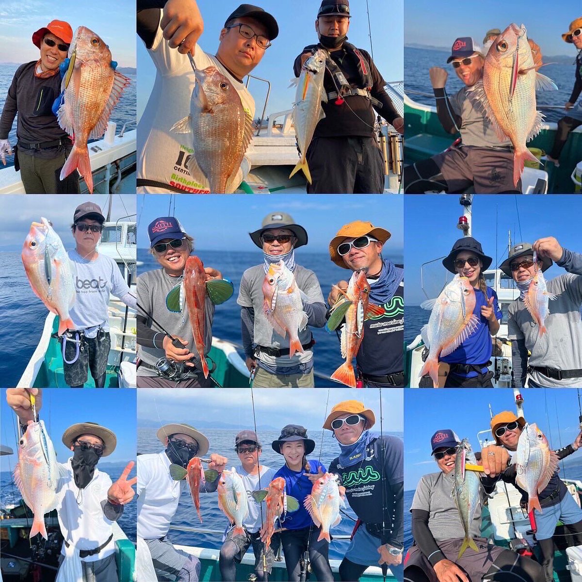 shimancyuu718's tweet photo. ダブルアール主催：ビート・スミス・ブラウシー・スーパーライトフェスin住吉丸：２日目
マアジ入れ食いからの～
マダイにレンコダイ入れ食いからの～
ホウボウ入れ食いからの～
スーパーライトジギングタックル使ったカツオキャスティングゲーム
ってな好釣果に恵まれました♪
#ウォブリン
#TGスロー https://t.co/8xASUebbT3