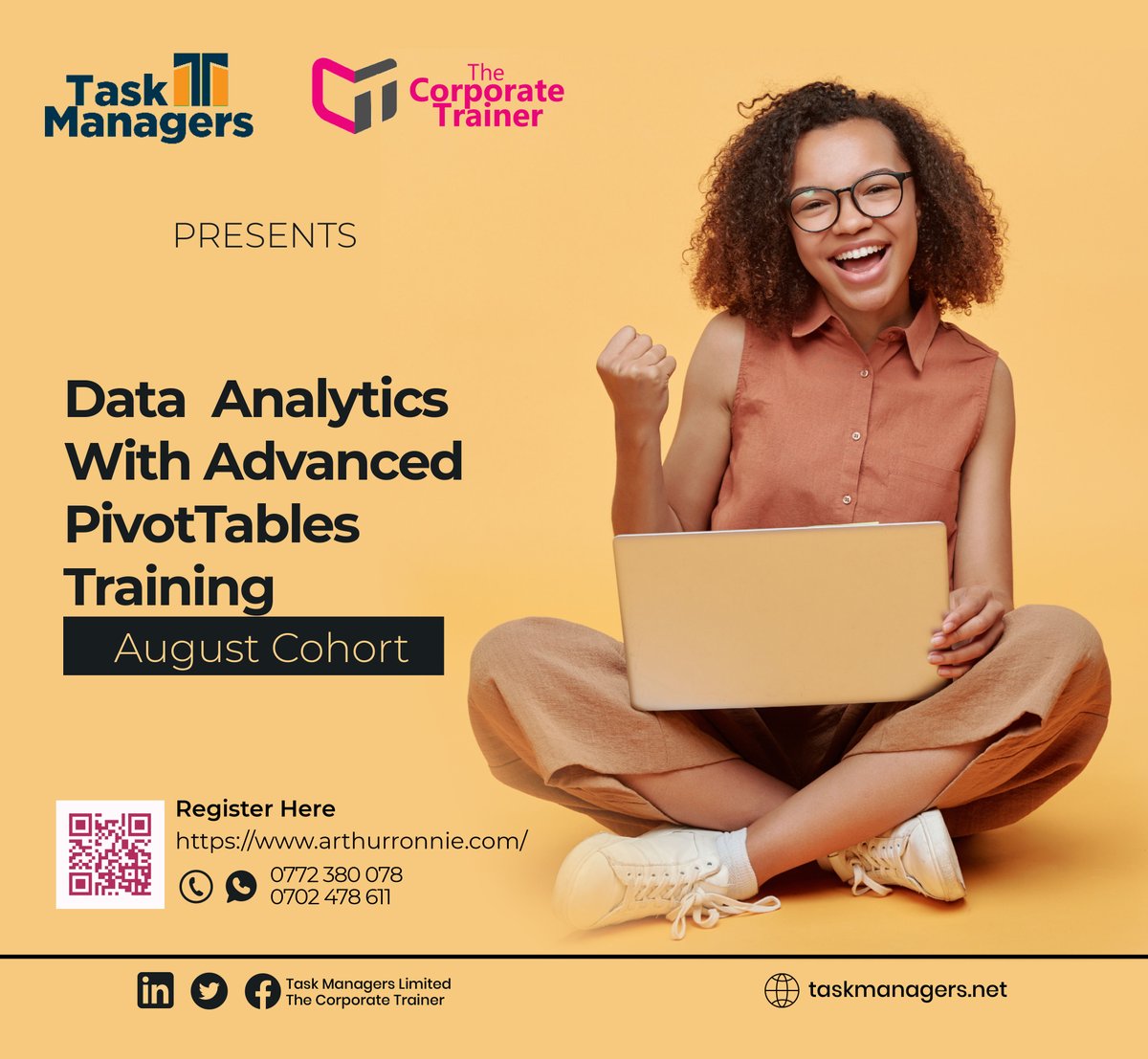 task_dataM's tweet photo. #TaskManagers together with #TheCorporateTrainer is set to conduct an intensive Data Analytics with Advanced PivotTables Training this August. 
PivotTables is one of the most powerful #Excel tools yet less used in creating reports. Register here: https://t.co/xJlRScmMUd https://t.co/WiLZzpdPhX