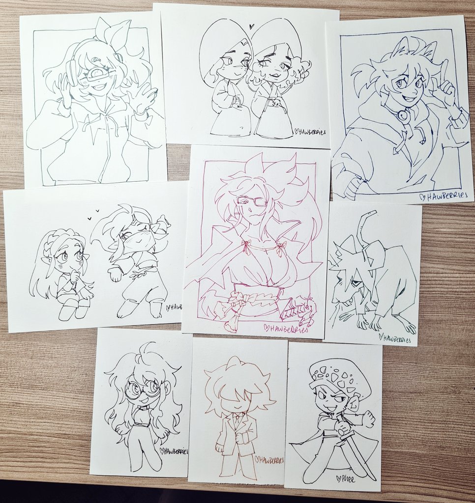 I did take some table commissions over the weekend, here's just a handful of them :3 