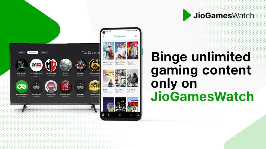 JioGames launches streaming platform “JioGamesWatch”