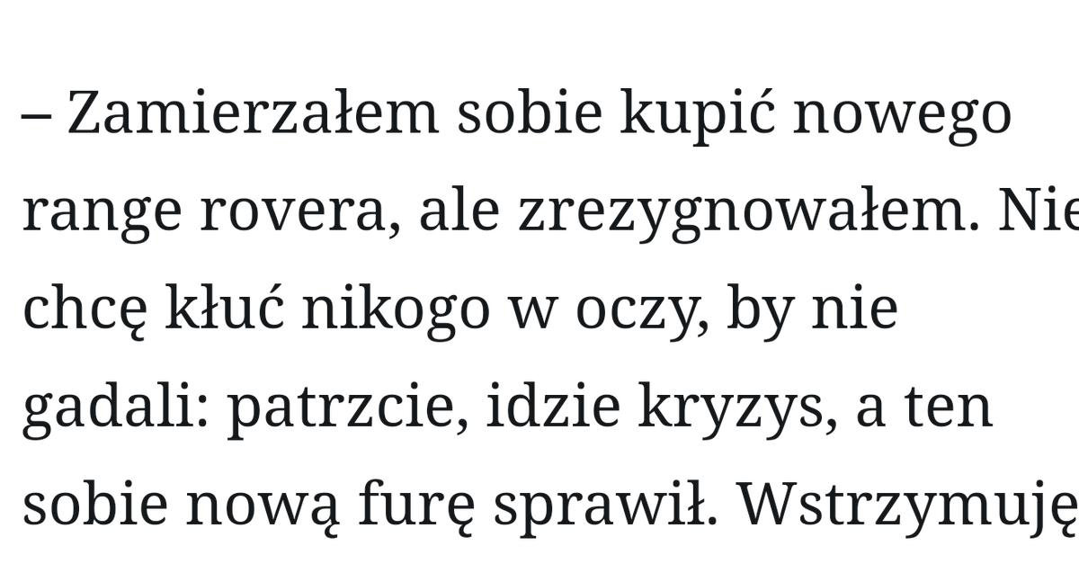 konsul_geoffrey's tweet photo. Wspaniały artykuł na Wyborczej jak ludzie radzą sobie ze wzrostem cen, w tym jak to robią bogacze, beczka śmiechu, Barbara Nowacka zaczęła korzystać z autobusów, Jan Hartman zaczął kupować bilet na pociąg z WYPRZEDZENIEM, a jakiś deweloper nie kupił sobie Range Rovera. https://t.co/oPrEPbbz3x