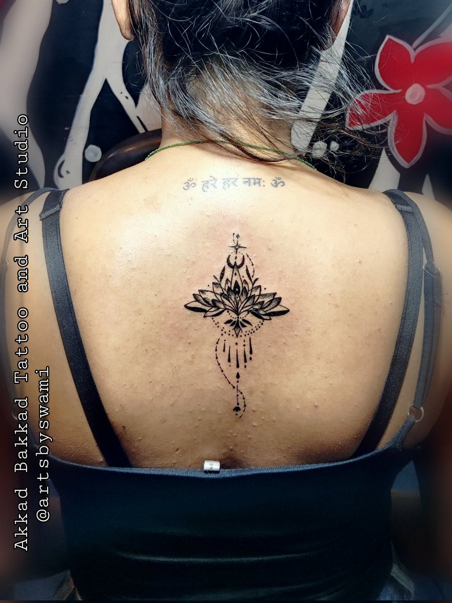 Buy Waterproof Black Lotus Henna Temporary Tattoos For Women Girls  Geometric Dahlia Mandala Fake Tattoo Sticker Back Tatoos Arm at affordable  prices — free shipping, real reviews with photos — Joom, image size:900x1200