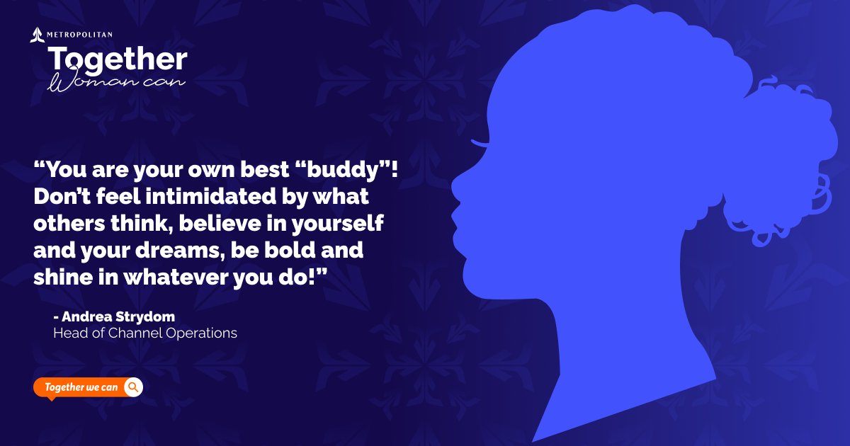 MetropolitanZA's tweet photo. Women’s lives are multidimensional - In their careers, home and with all they have strived for. This #WomensMonth, Andrea Strydom looks back & shares a message with her younger self and other women like her who are putting in the work to be more. #TogetherWomenCan #WomensMonth https://t.co/z4FT7MbMTw