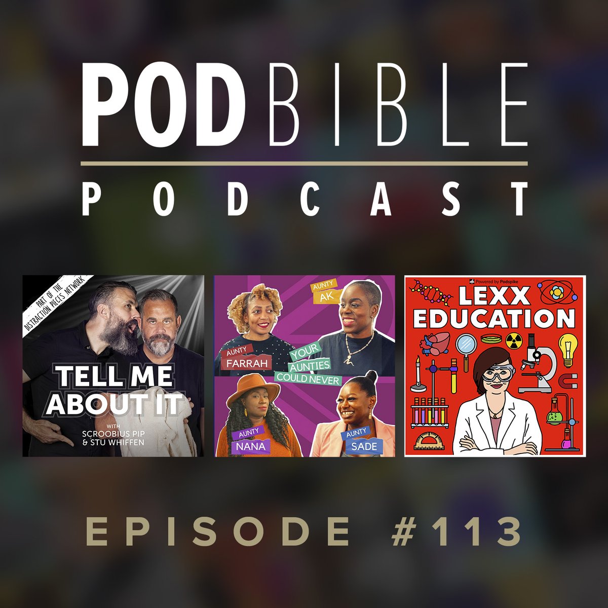 podbible's tweet image. POD BIBLE PODCAST #113 OUT NOW!

@MyNameIsAd speaks to @scroobiuspipyo &amp;amp; @stuwhiffen about Tell Me About It before Sade from @AuntiesCould and @lauralexx from @lexxeducation get recommending!

podfollow.com/pod-bible-podc…

#podrecommendations #podcastrecommendations #podreview