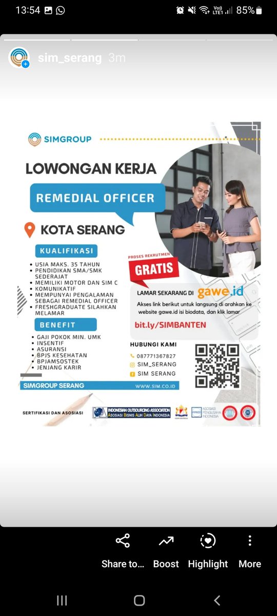 sim_serang's tweet photo. #lokersimgroup https://t.co/sUnJIUAL56