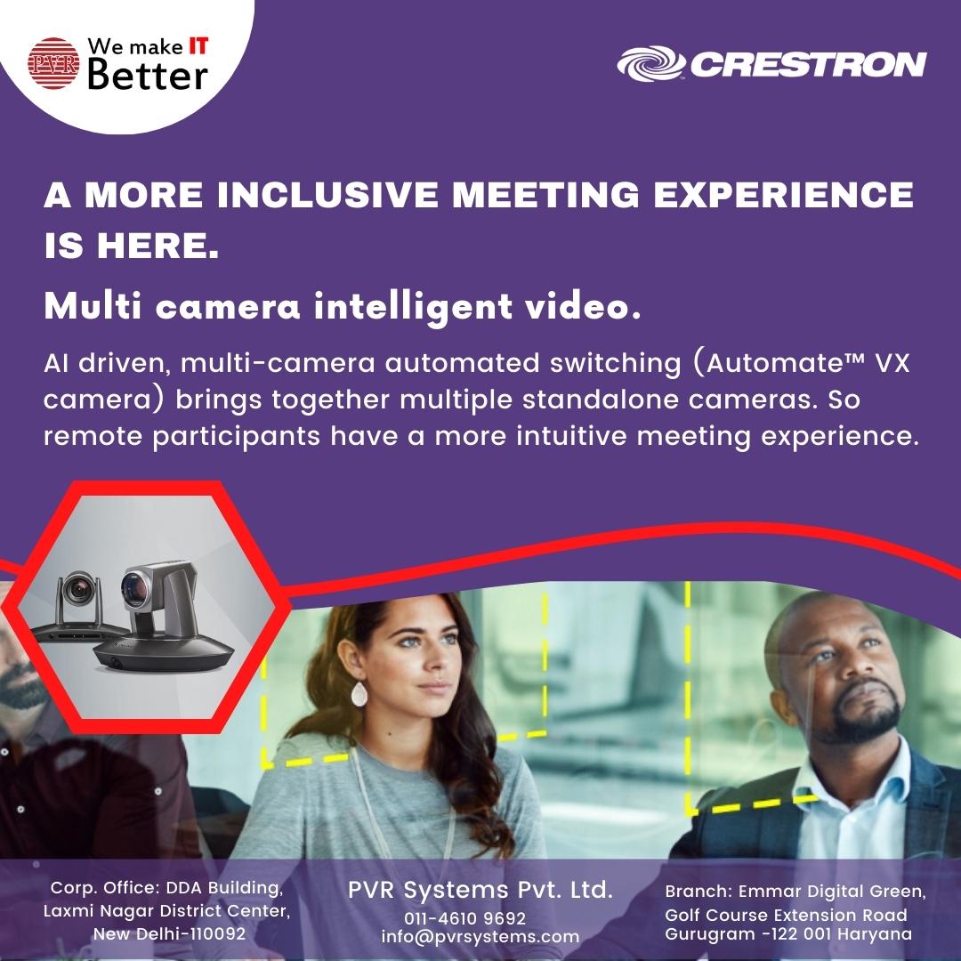pvrsystems's tweet photo. #CRESTRON FLEX Video Conferencing plus Intelligent Video.
Give everyone an equal seat at the table. Even when they’re not at the table.
Visit-https://t.co/wbSjtnU6lX
#CrestronFlex #Pvrsystems #VideoConferencing https://t.co/6pyE7me2My