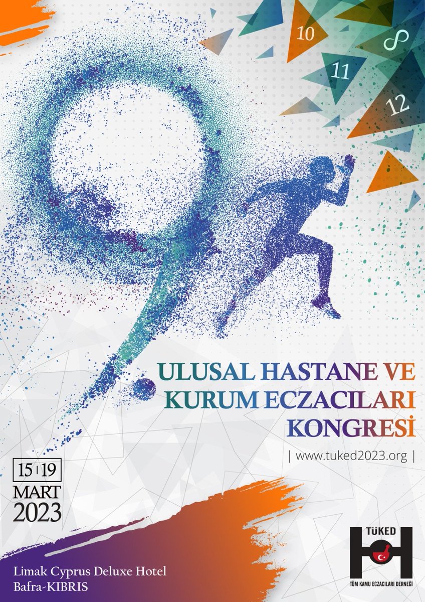 Gücümüze güç katarak gerçekleştireceğimiz 9. Ulusal Hastane ve Kurum Eczacıları Kongresi'ni kaydetmeyi unutmayın. Cumhuriyet'imizin 100.yılında bilimsel ve sosyal yönlerimizi hep beraber geliştirmek üzere 15-19 Mart 2023 tarihleri arasında, Kıbrıs'ta yerinizi ayırtın!!!