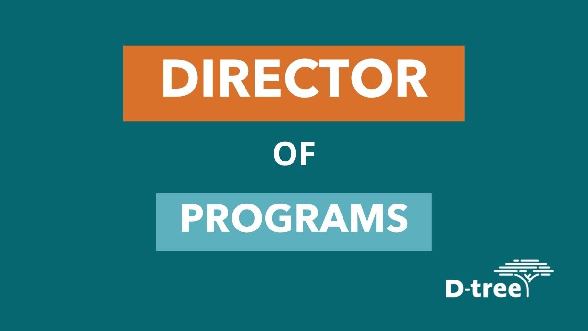 🚨We are looking for a Director of Programs 🚨

Salary: $95,000 to $120,000 USD annual salary.
Location: Remote. Based in sub-Saharan Africa or a similar time zone.

Learn more and apply today 🔽
d-tree.org/jobs/director-…