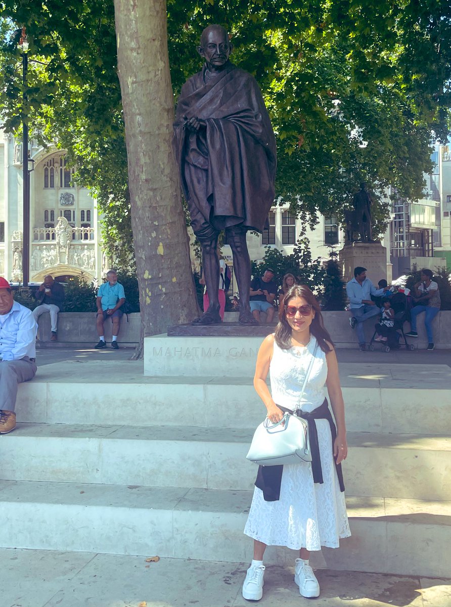 It was on this day 80 years ago, Mahatma Gandhi, launched the Quit India Movement, to secure independence from the British. 
On a recent trip, made sure to visit the Mahatma Gandhi statue at Parliament Square at Westminster