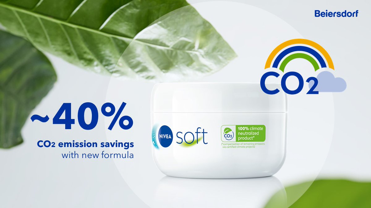 Did you know? Our evolved NIVEA Soft formula will be coming to shelves with 100% natural jojoba oil &amp; Vitamin E and a 98% biodegradable formula. It contains 95% naturally derived ingredients, is vegan and has led to a reduction of CO2 emissions by ~40% in the formula’s footprint.